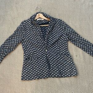 Cotton Geometric Blazer